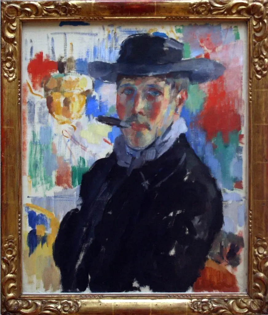 Self-portrait with cigar