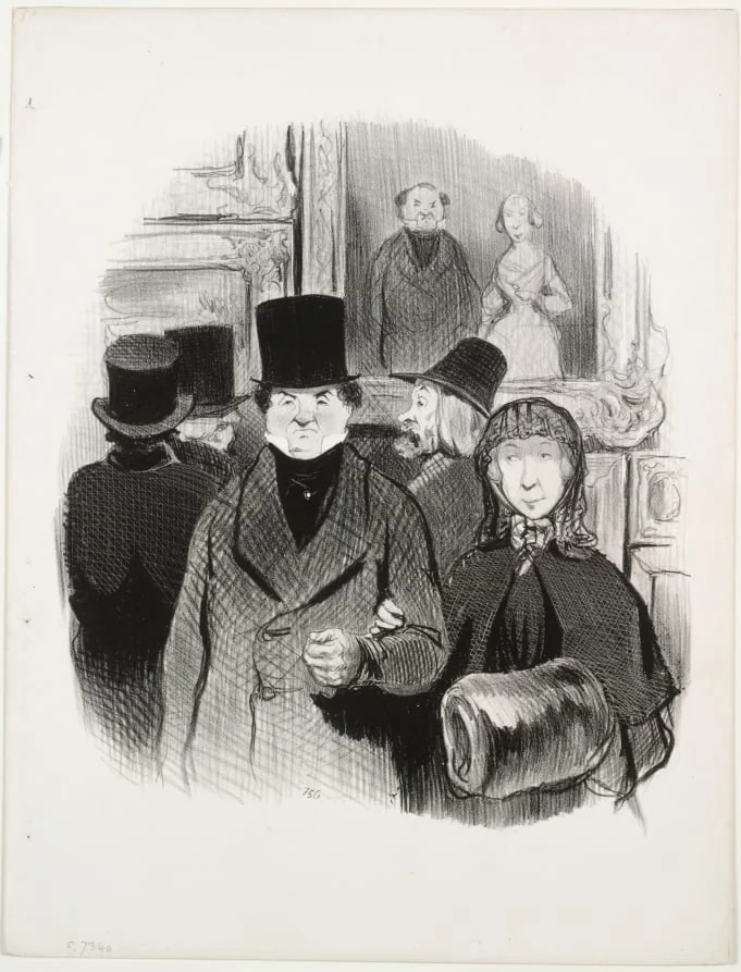 When One's Portrait is Exhibited at the Salon, by Honoré Daumier, 1845
