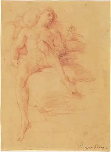 Male Nude Reclining on a Bed
