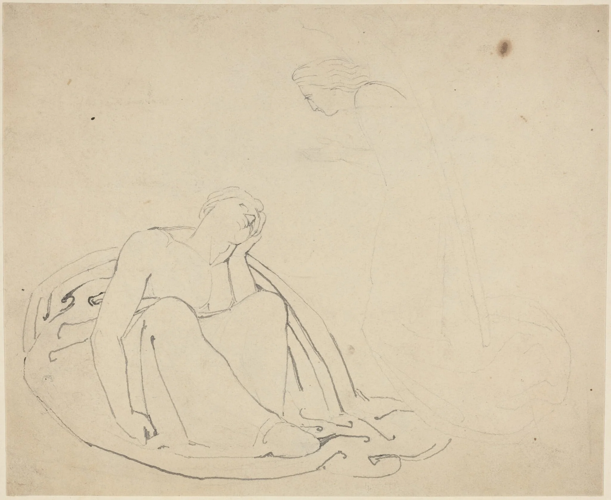 Study for a Monument, by John Flaxman, graphite, 1790