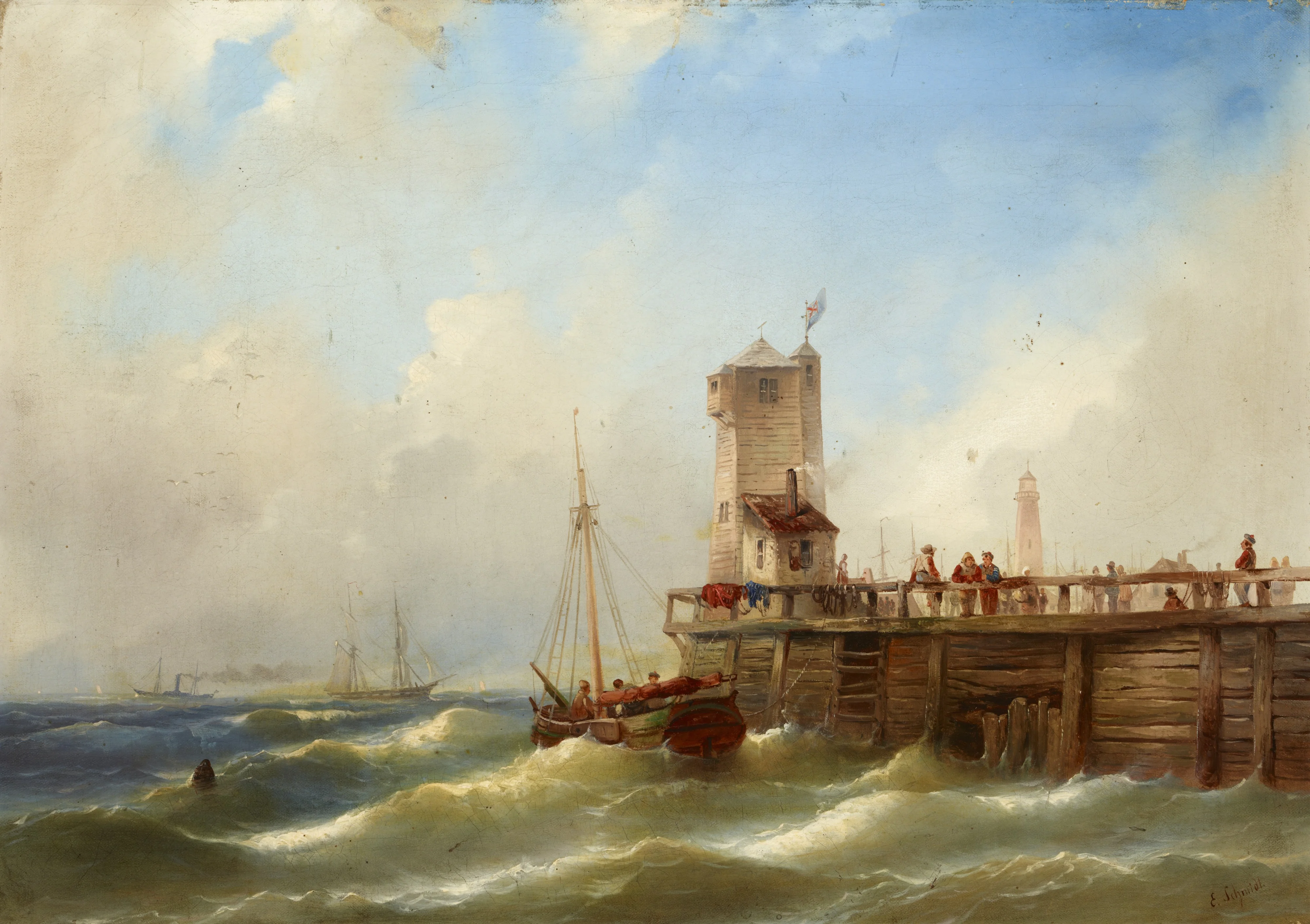 Sea Landscape, by Eduard Schmidt, oil