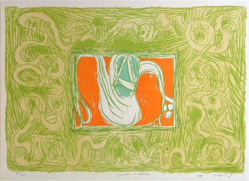 Untitled, by Pierre Alechinsky, ink, 1969