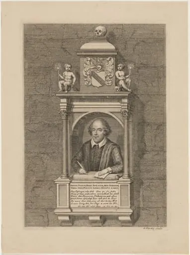 Shakespeare Monument in Church at Stratford-on-Avon
