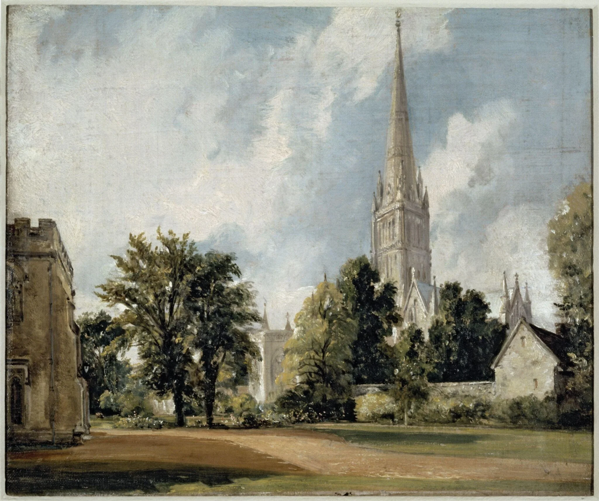 Salisbury Cathedral from the Close, by John Constable, oil, 1820