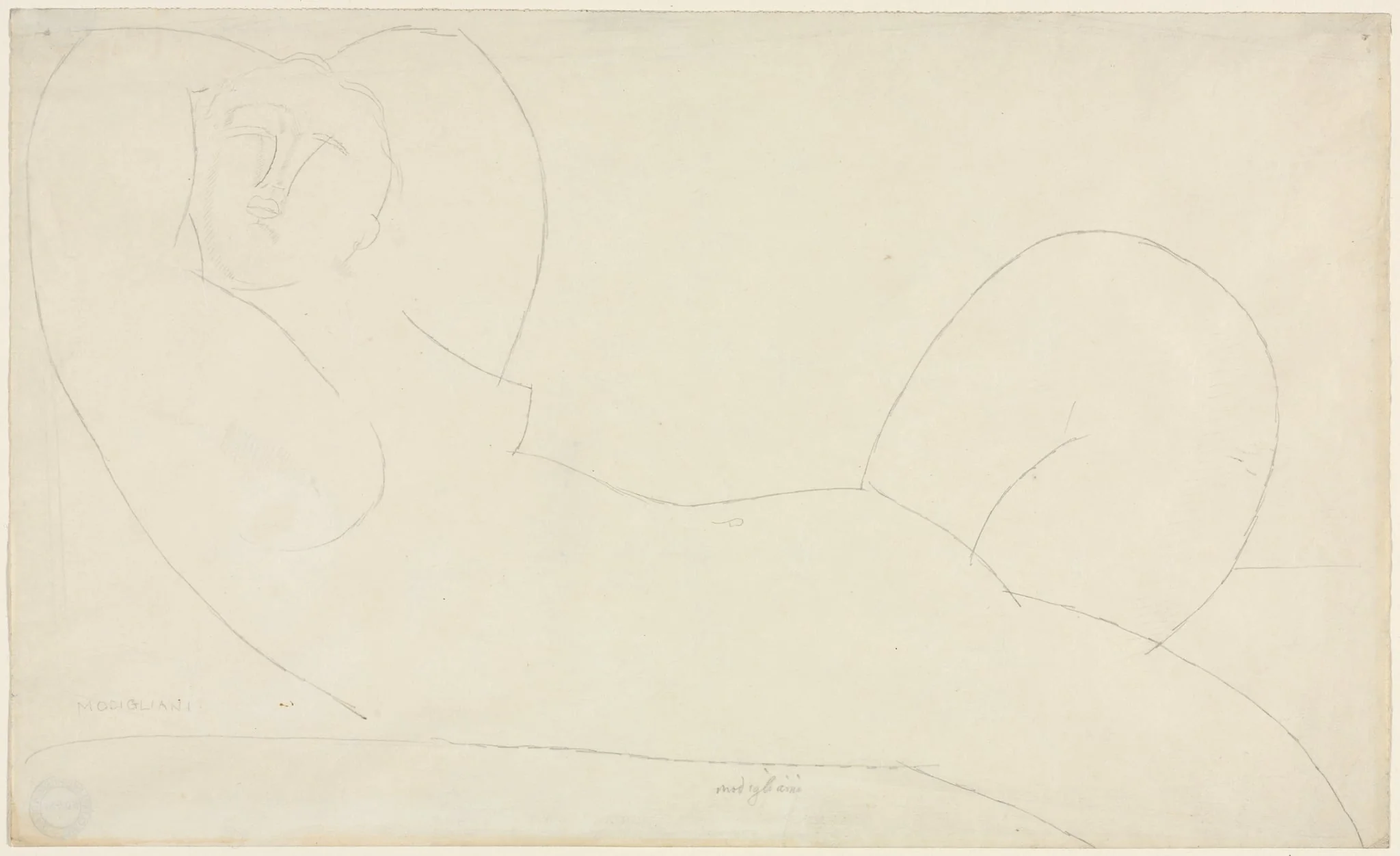 Reclining Female Nude, by Amedeo Modigliani, 1914