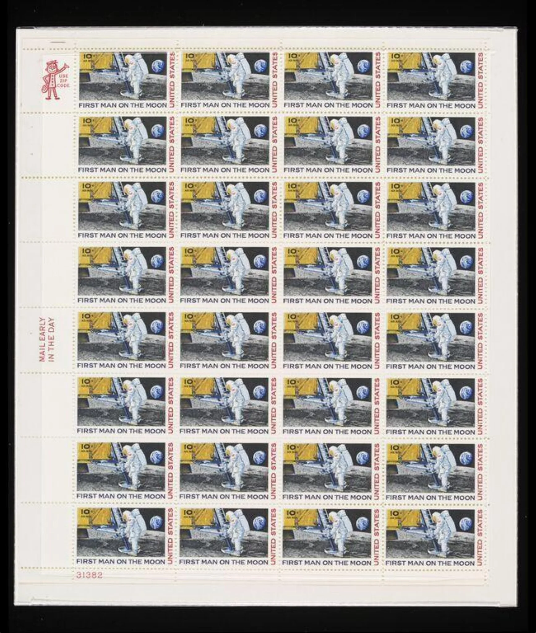 First Man on the Moon, by Paul Calle, 1969