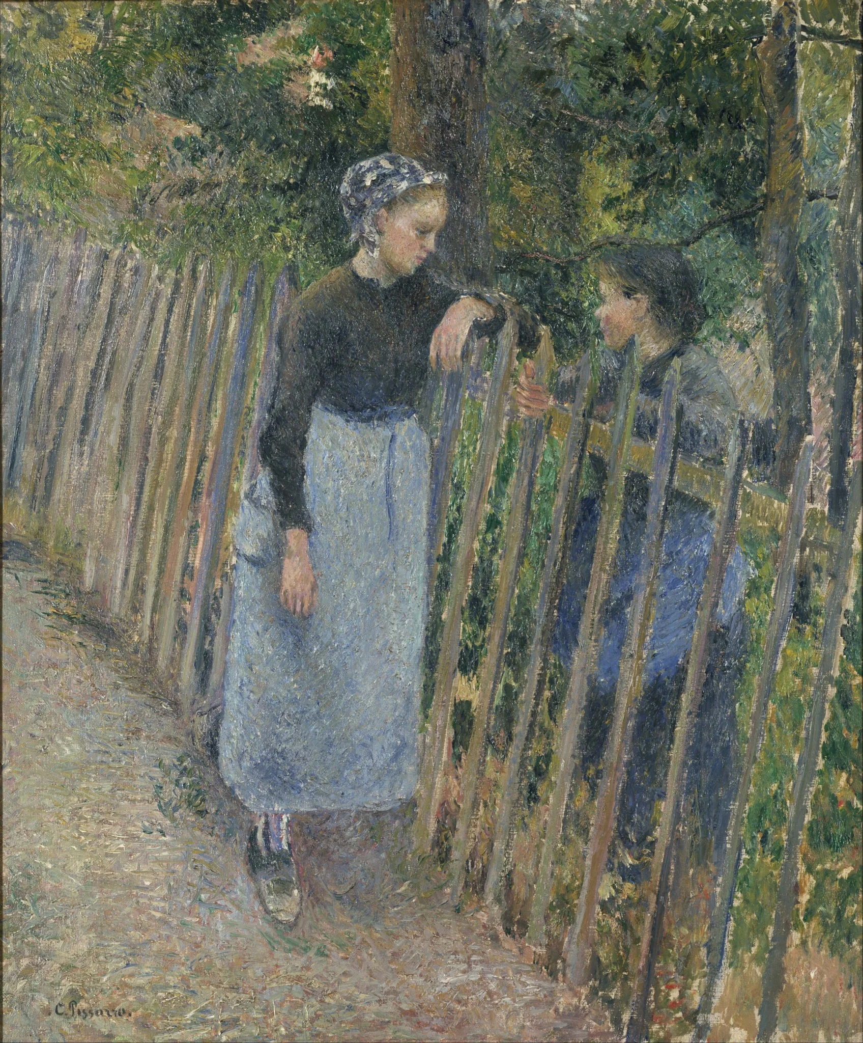 The Conversation, by Camille Pissarro, oil, 1891