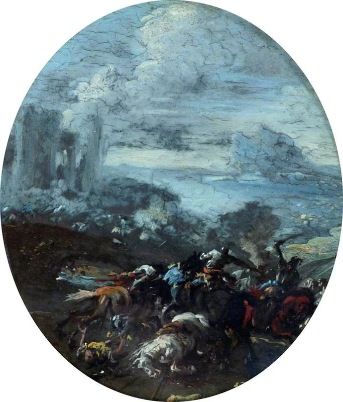 Cavalry Engagements, by Jacques Courtois, oil, 1658