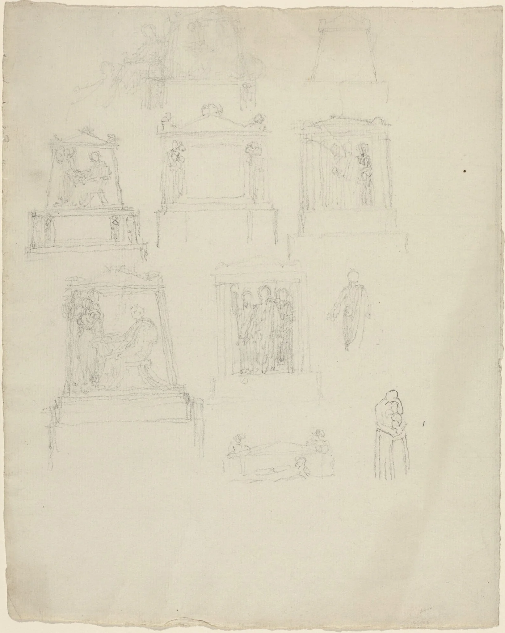 Designs for Monuments, by John Flaxman, graphite, 1790