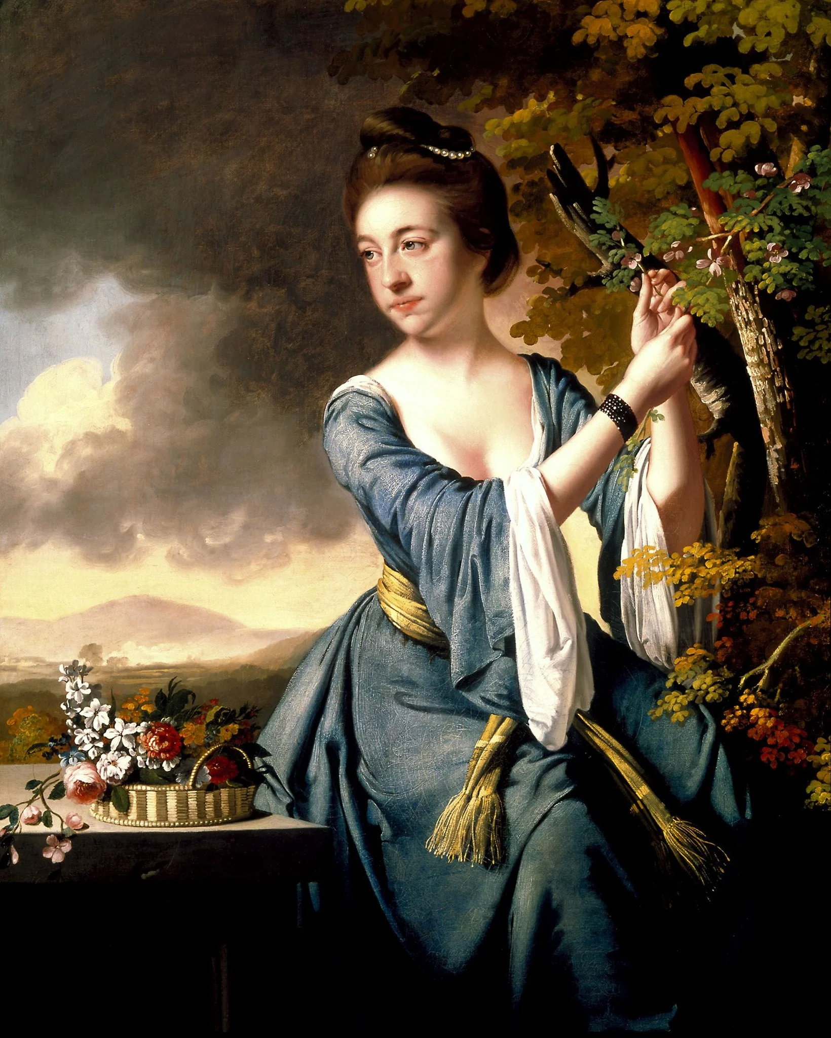 Elizabeth, Mrs. John Bostock, by Joseph Wright of Derby, oil, 1769
