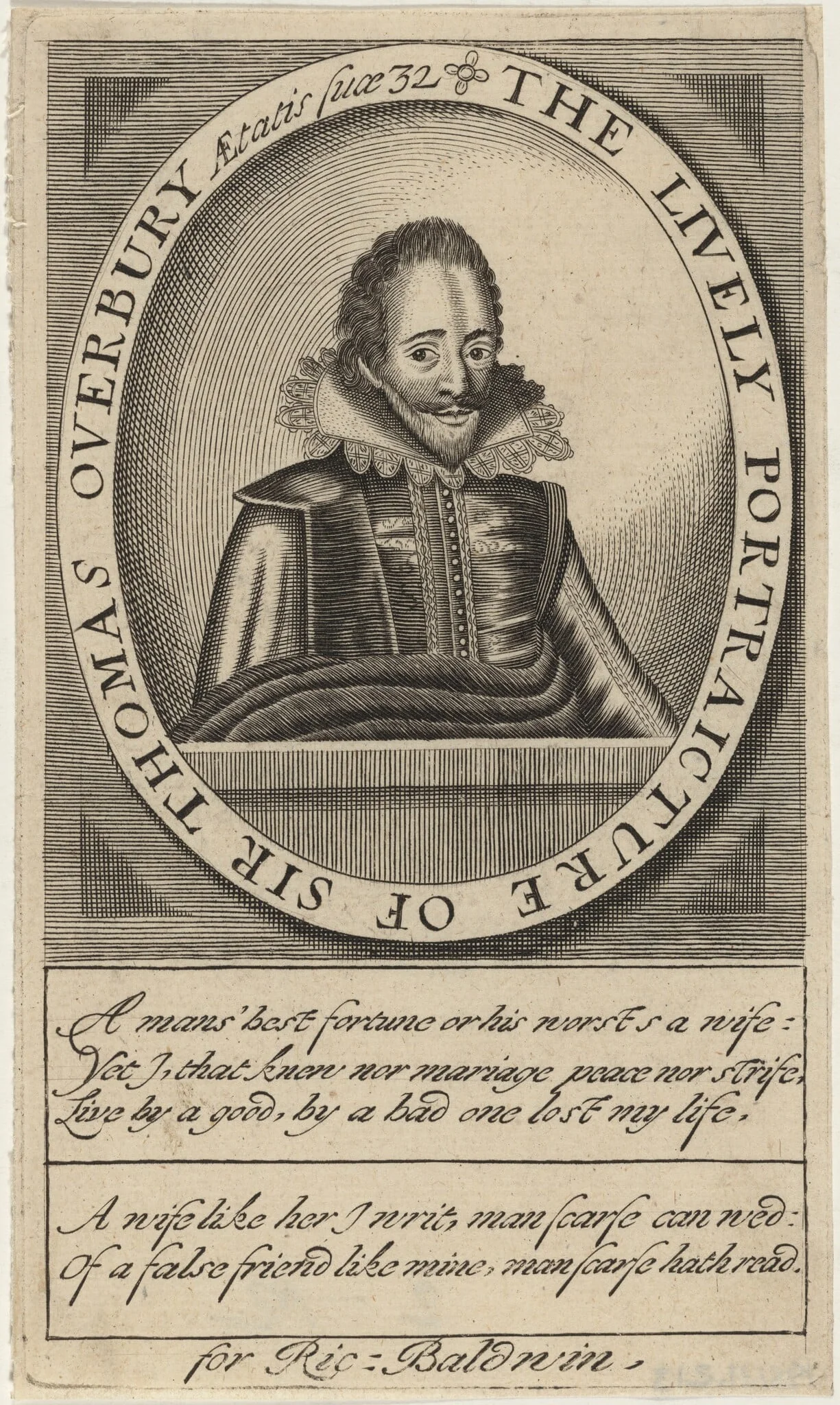 Sir Thomas Overbury, by Unknown, ink, 1621