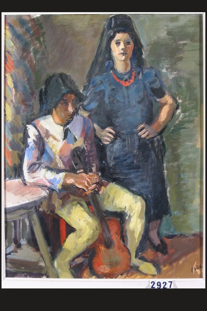 Arlechin și spaniolă, by Iosif Iser, 1929