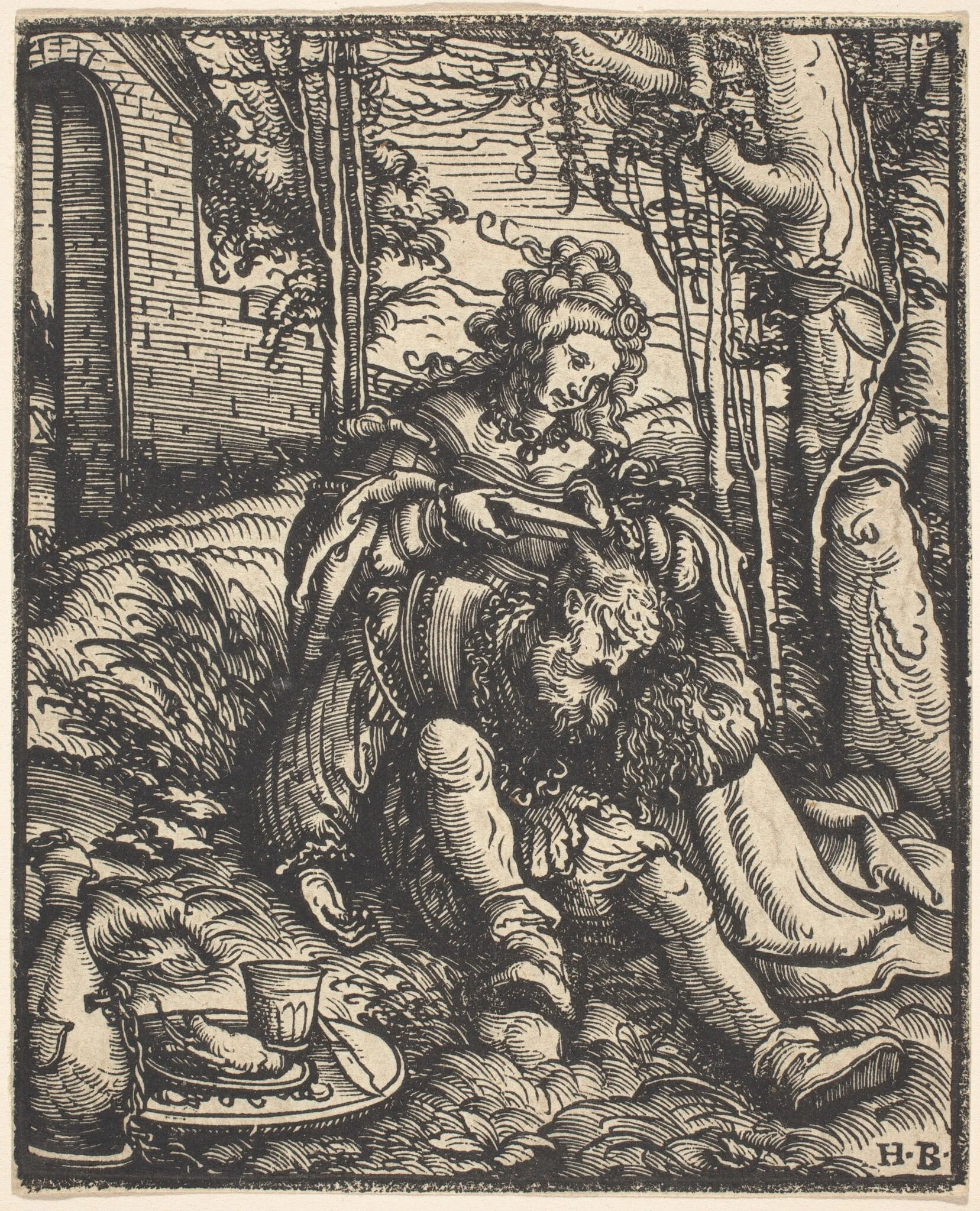 Samson and Delilah, by Hans Burgkmair the Elder, ink, 1519