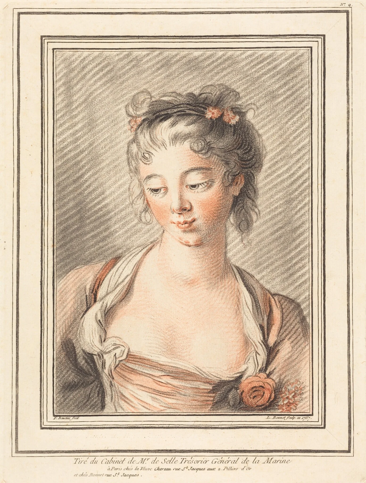 Bust of a Young Woman Looking Down