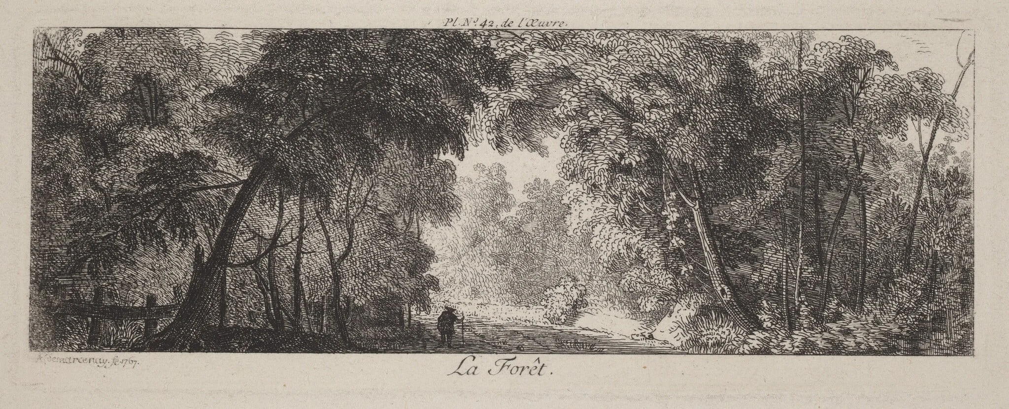 La Forêt, by Antoine de Marcenay de Ghuy, ink, 1767