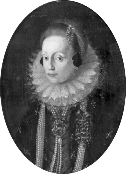 Oval portrait of Magdalene of Bavaria (1587–1628).