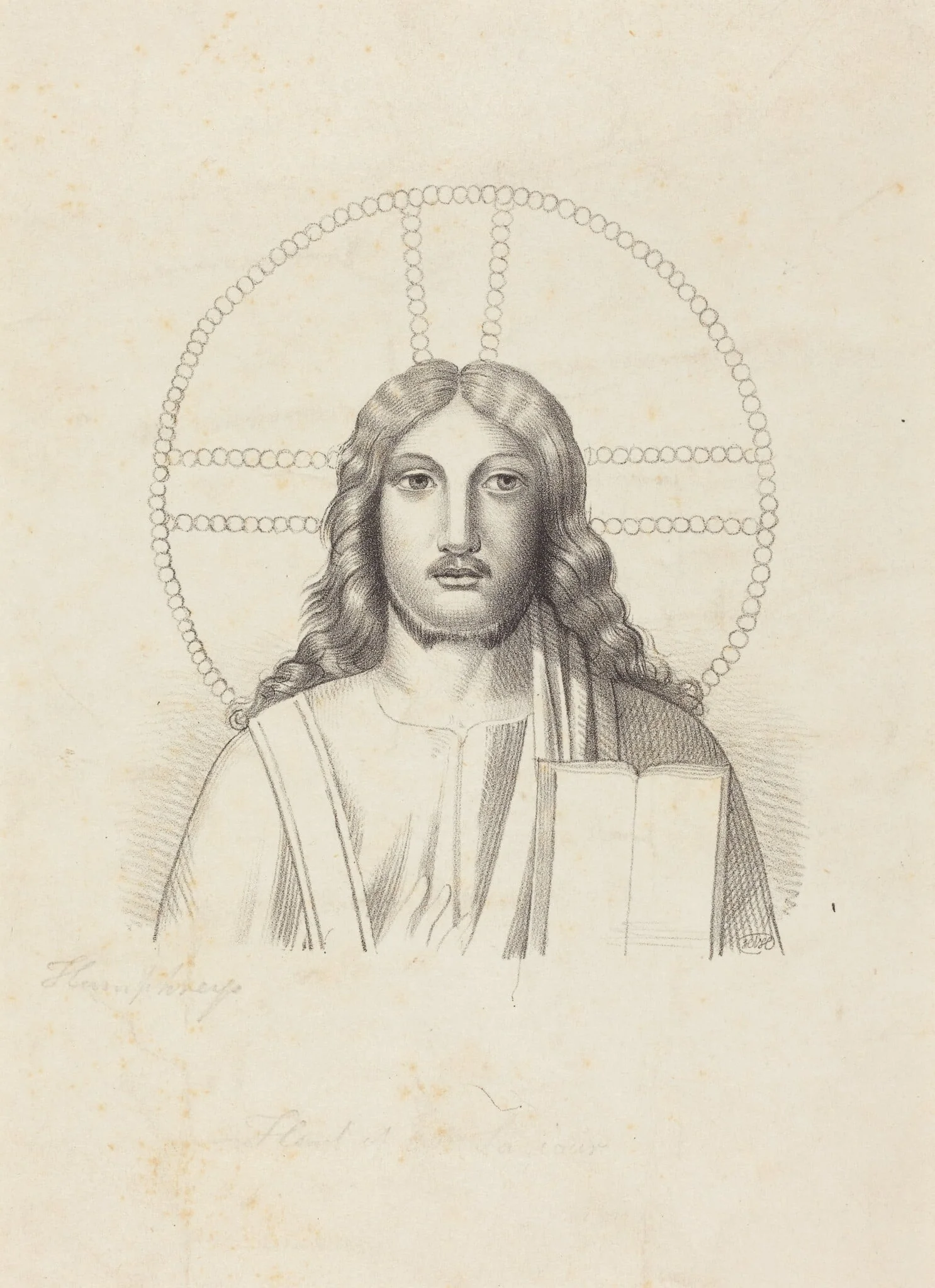 Head of Our Savior, from Arringhi's "Roma Subterranea"