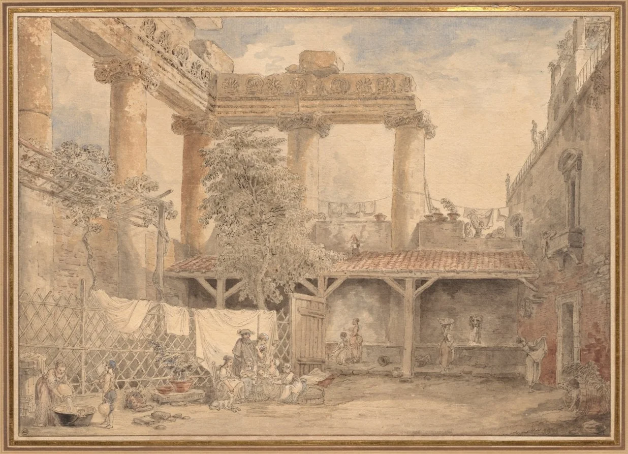 Roman Ruins, Villa Pamfili, by Hubert Robert, 1774