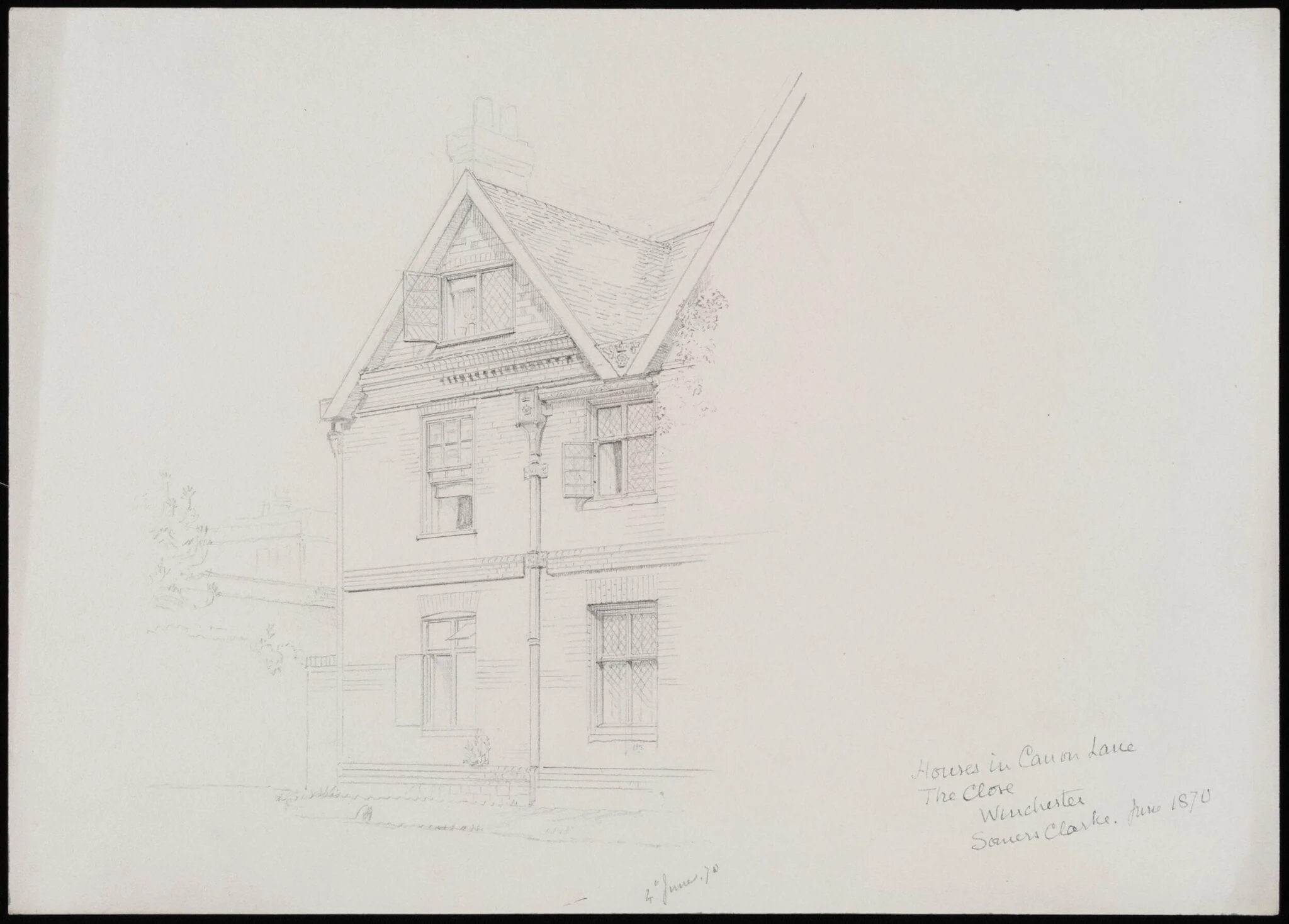 Houses in Canon Lane, The Close, Winchester, by Somers Clarke, 5