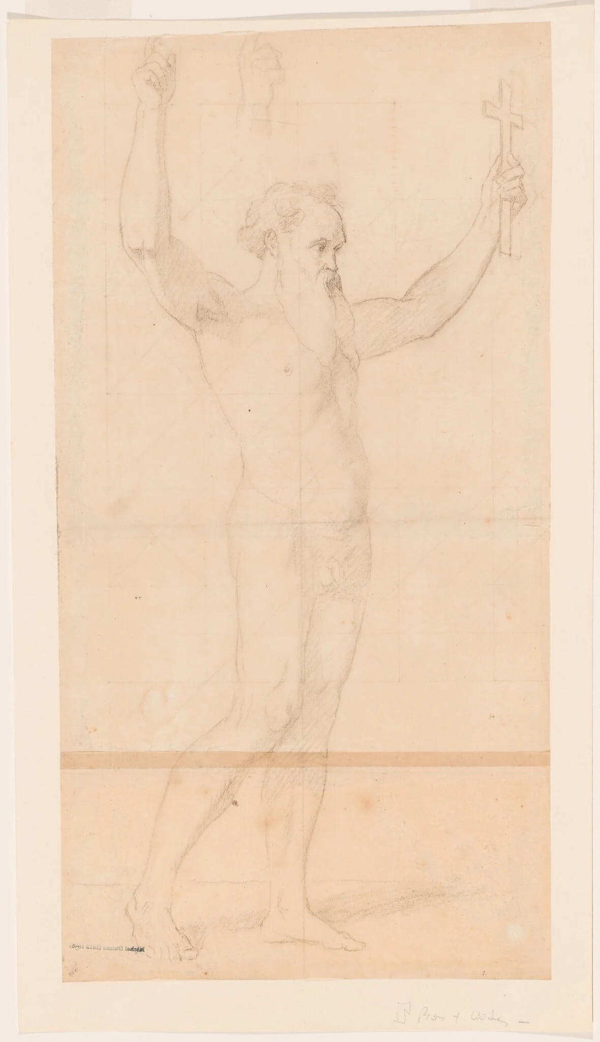 Saint Denis, by Michel Dumas, graphite, 1885