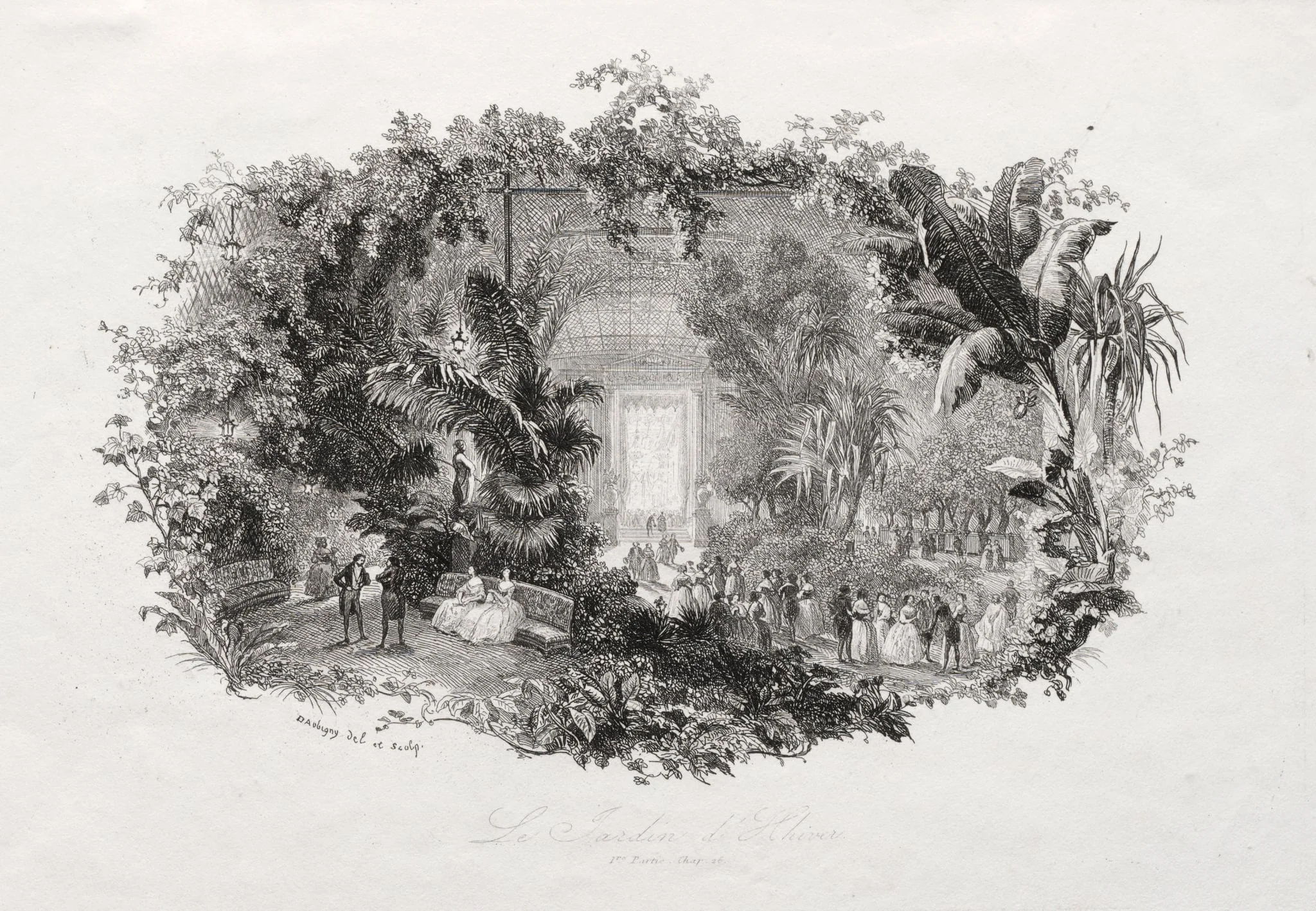 The Winter Garden, by Charles François Daubigny, 1842