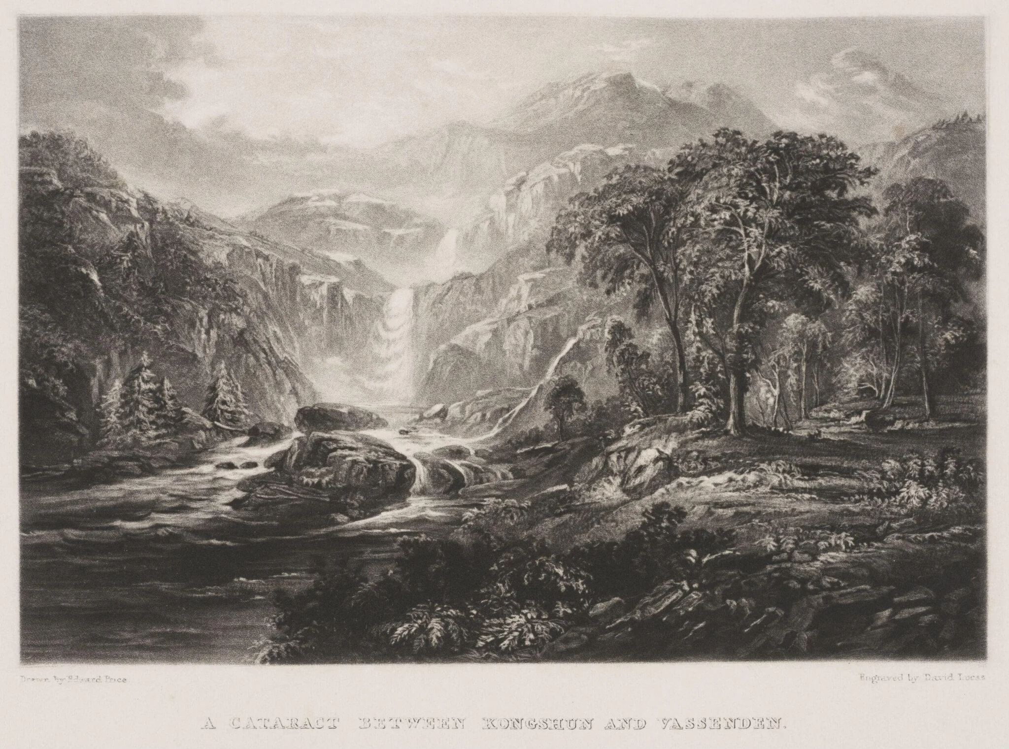 A Cataract Between Kongshun and Vassenden, by Edward Price, 1834