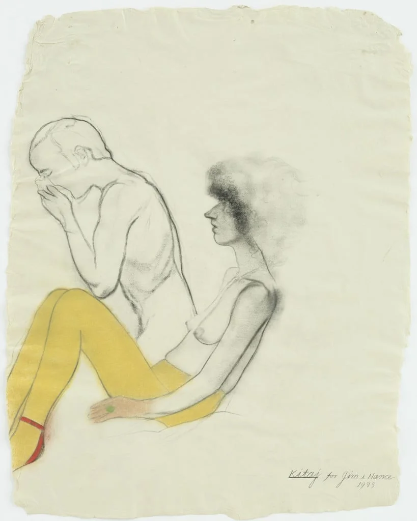 Untitled, by R. B. Kitaj, pastel, 1975