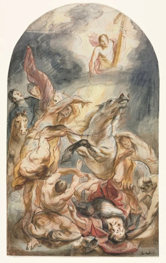The Conversion of Saul with Christ and the Cross, by Jacob Jordaens, 1646