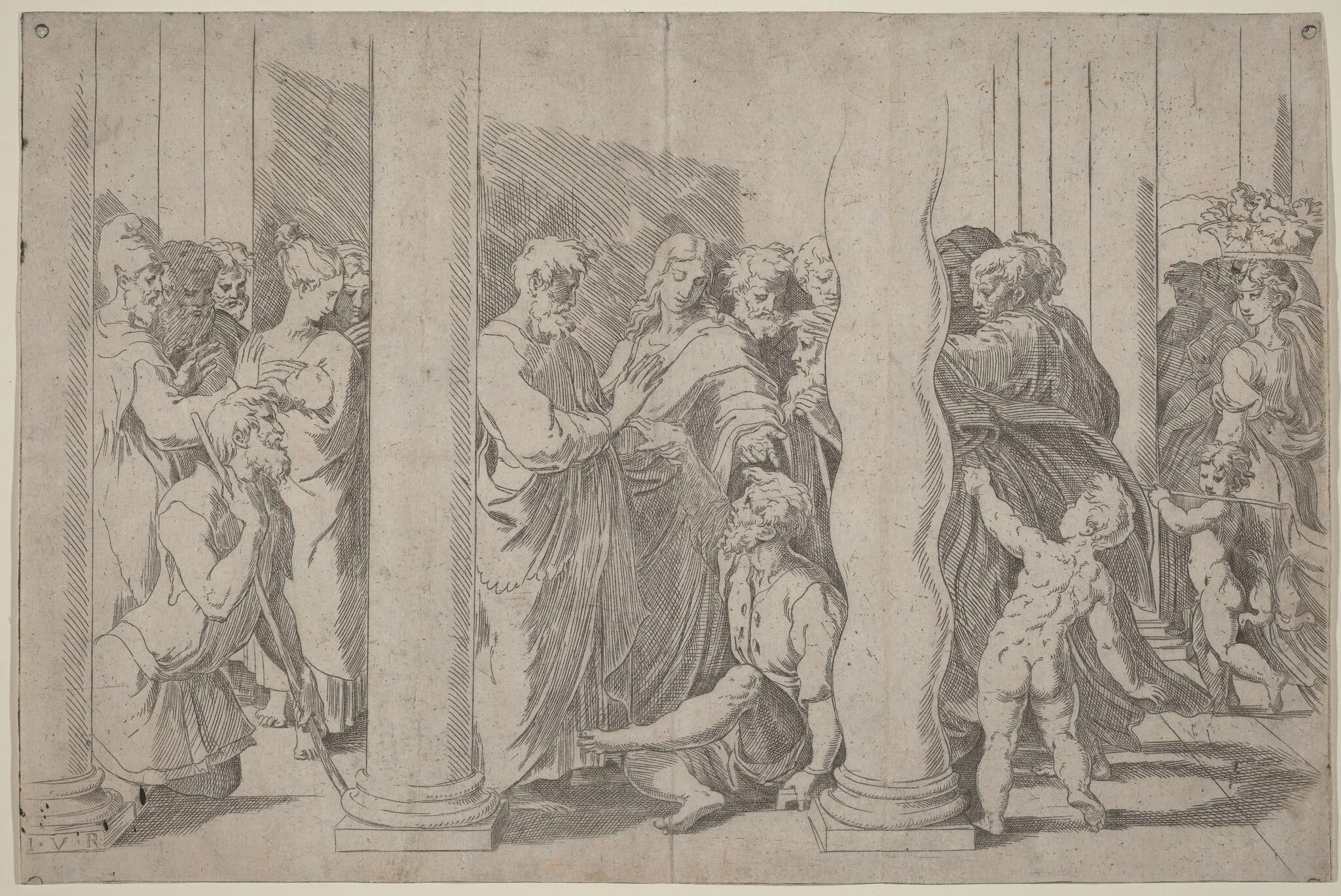 Saints Peter and John Healing the Lame Man at the Golden Gate