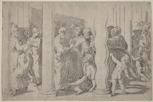 Saints Peter and John Healing the Lame Man at the Golden Gate