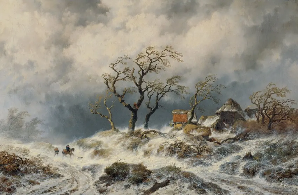 Holländische Winterlandschaft (Schneewehen)