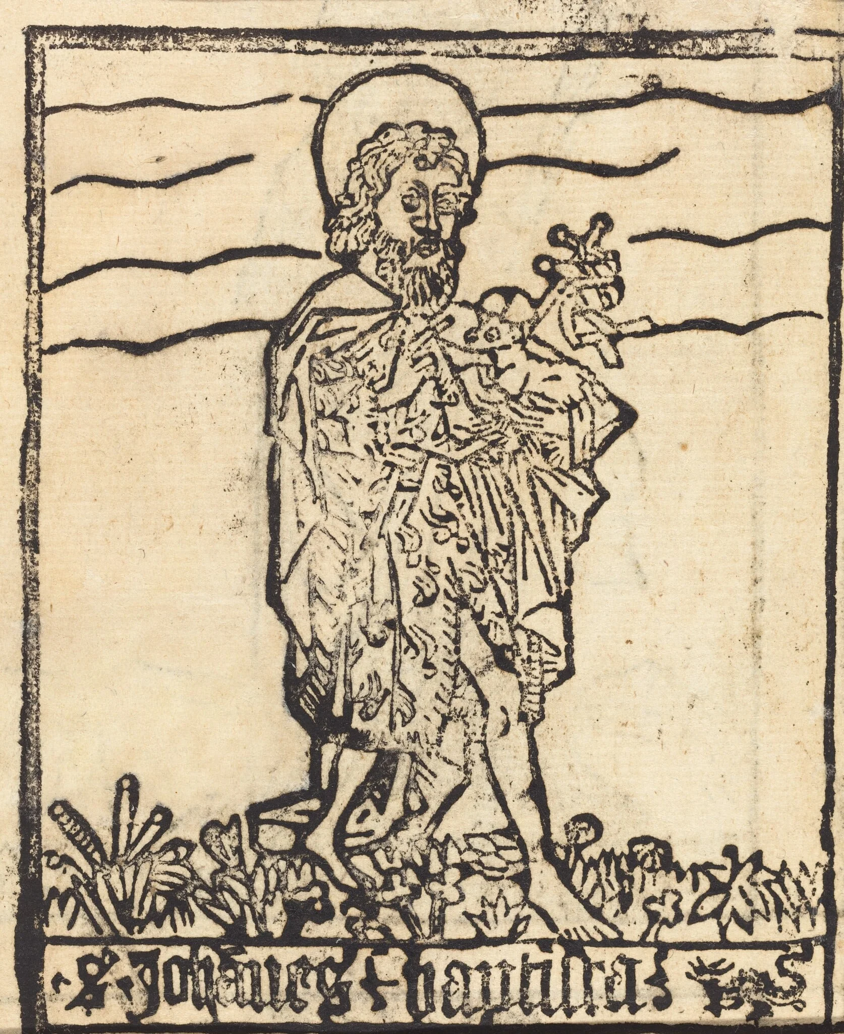 Saint John the Baptist [recto], by German 15th Century, ink, 1470