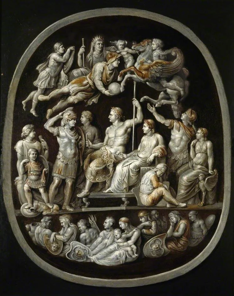 The 'Apotheosis of Germanicus': Copy after an antique Cameo (The 'Gemma Tiberiana'), by Peter Paul Rubens, oil, 1626