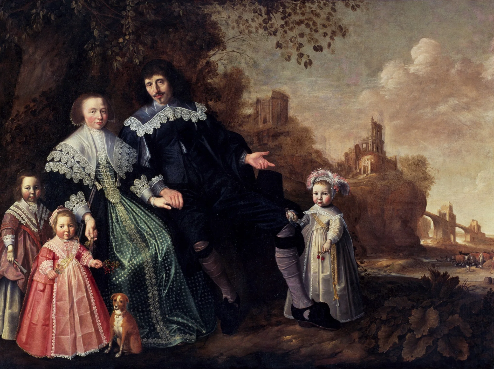 Family Group, by Herman Doncker, oil, 1644