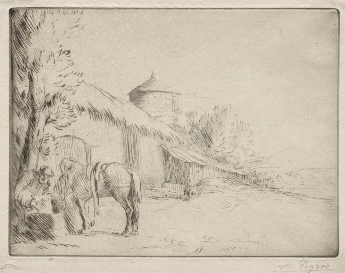 The Watering Place (2nd Plate), by Alphonse Legros, 1884