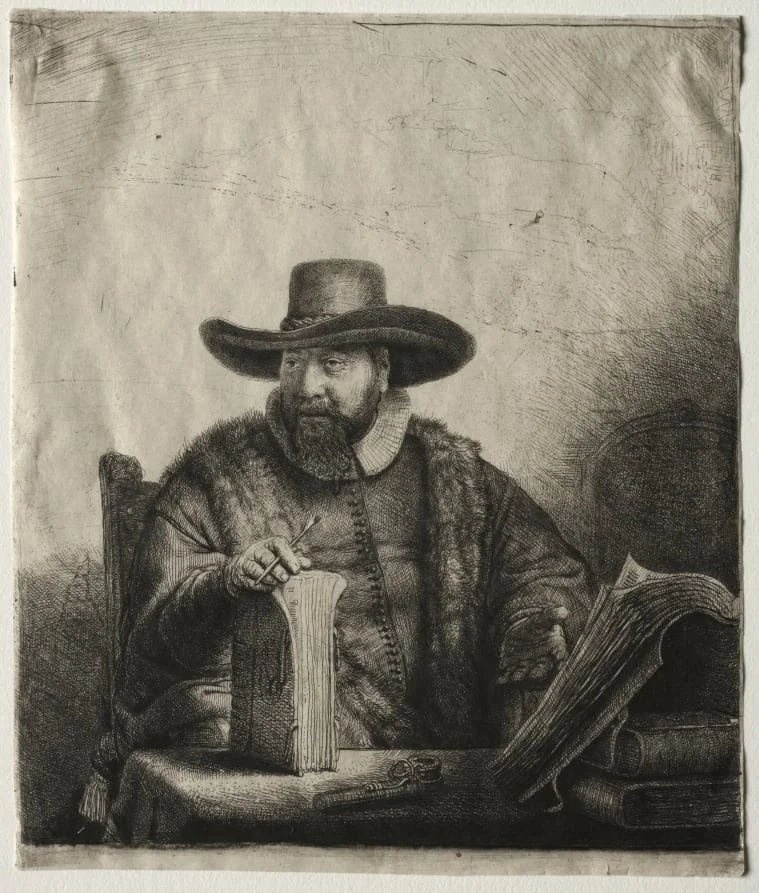 Cornelis Claesz Anslo, Mennonite Preacher, by Rembrandt, 1641