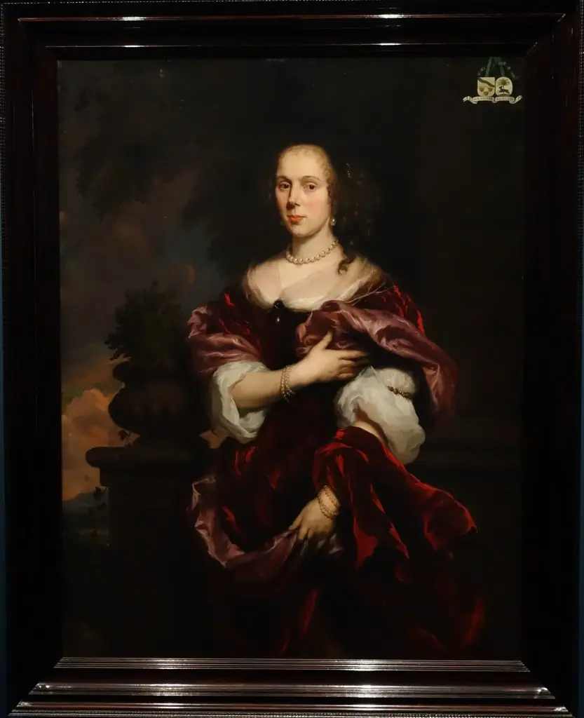 Portrait of Aletta van Hontum 1647 - ?, wife of sea-captain Laurent de Rasière