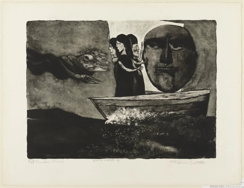 Untitled, by Federico Castellon, ink, 1963