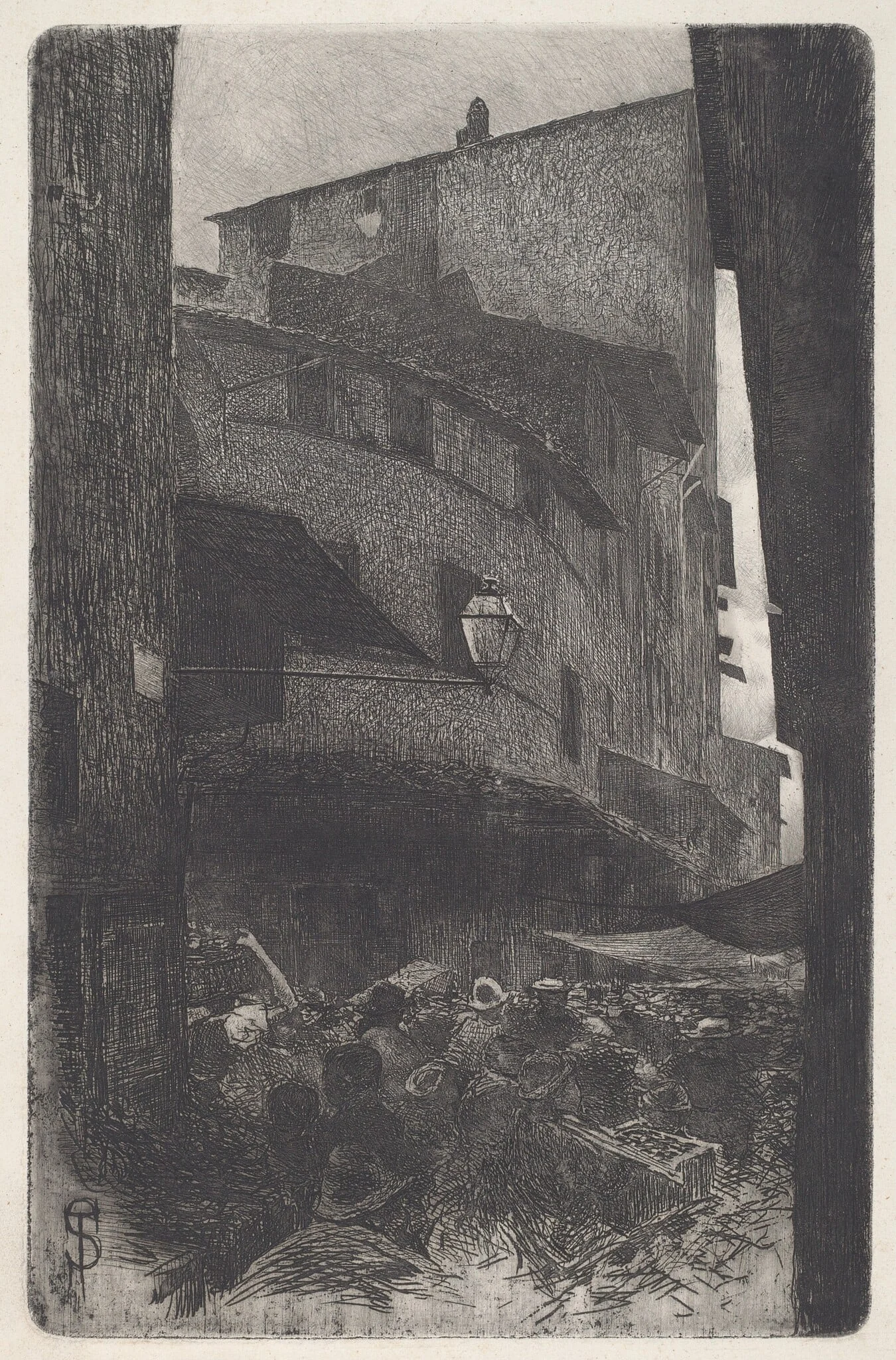 Santa Maria della Tromba, by Telemaco Signorini, ink, 1886