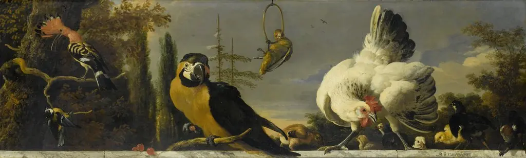 Birds on a balustrade