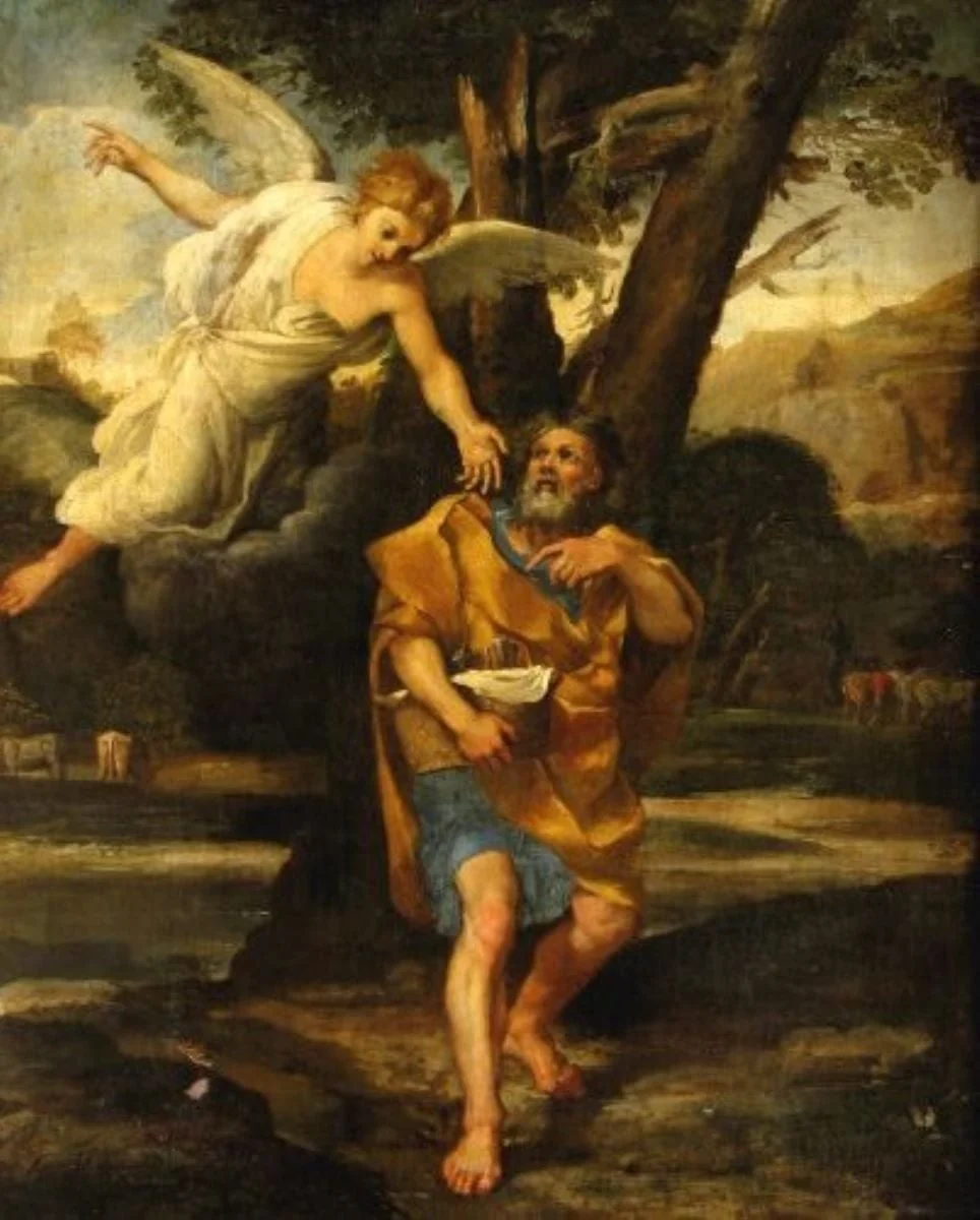 Habacuc în pustiu, by Sébastien Bourdon, unspecified, 1653