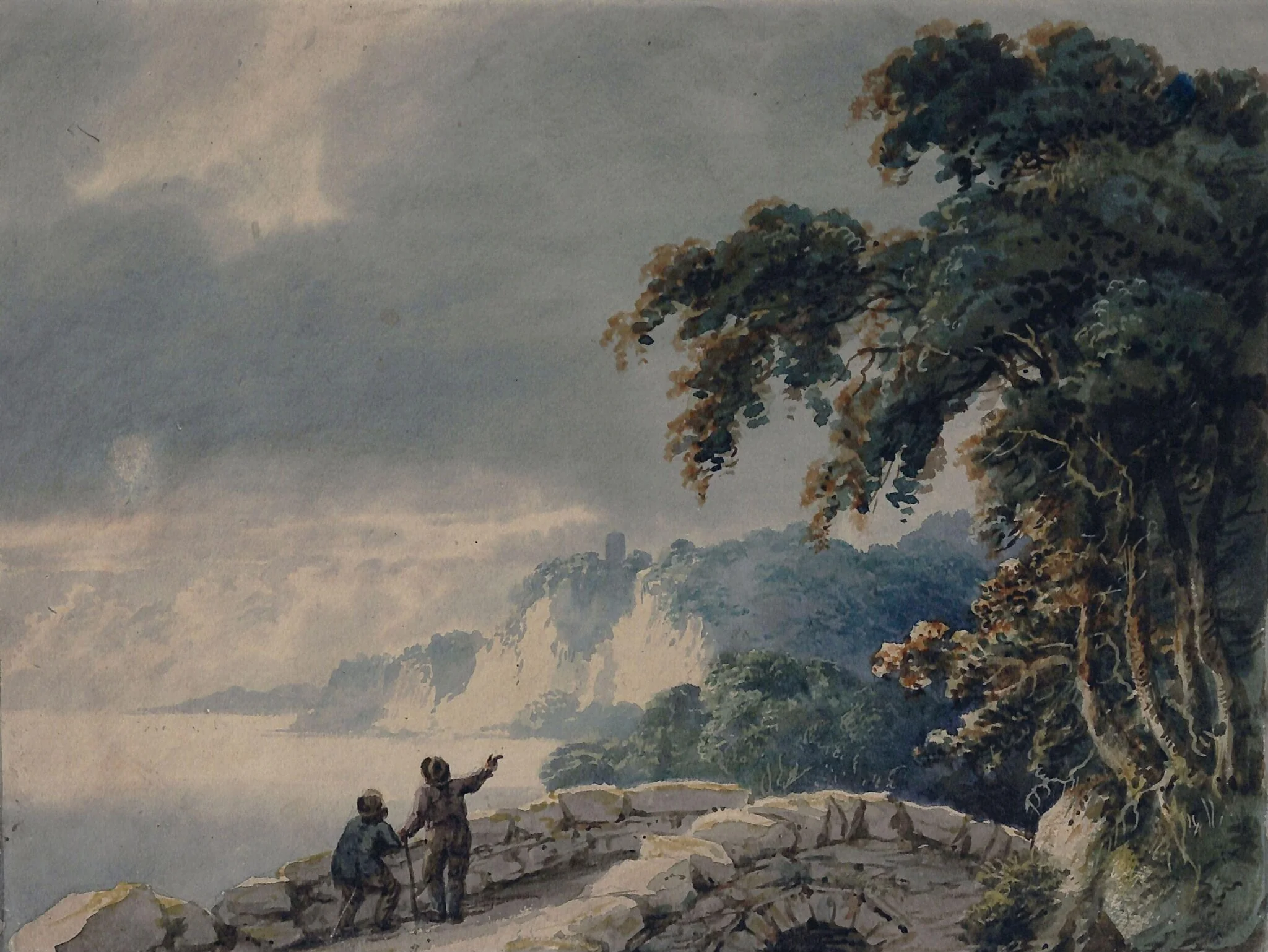 Landscape with Trees, Bridge and Figures