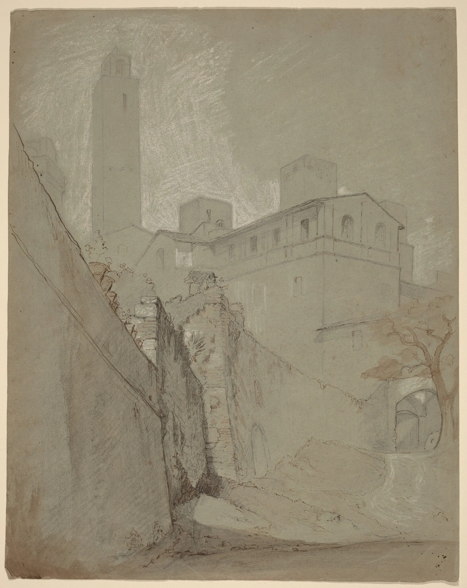 Orvieto, by Elihu Vedder, ink, 1890