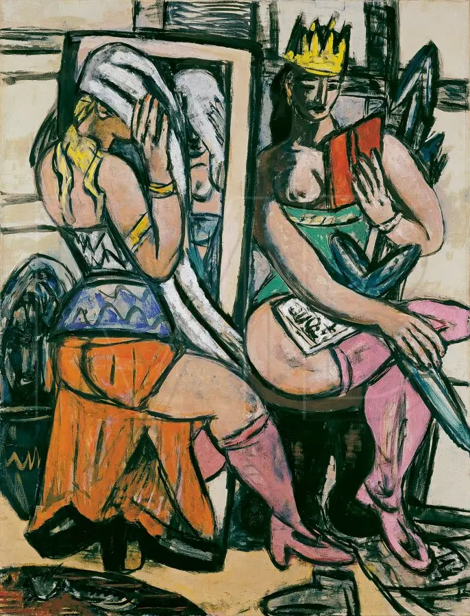 Two Actresses in the Dressing Room