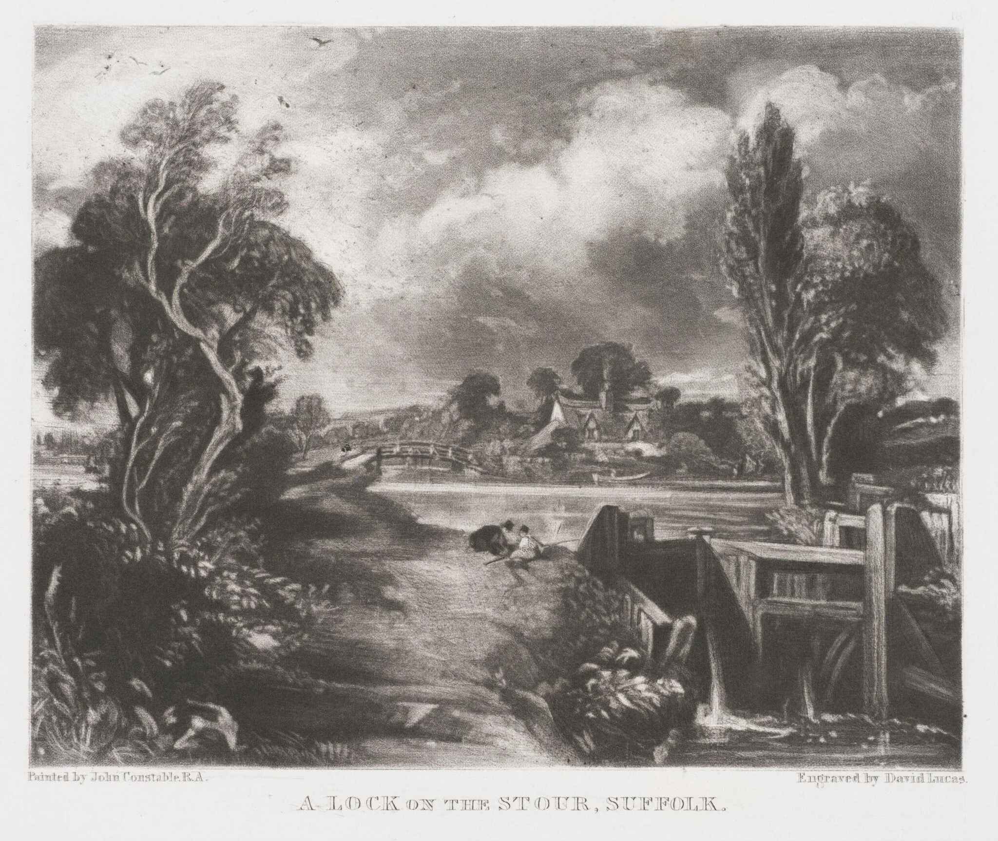 A LOCK ON THE STOUR, SUFFOLK