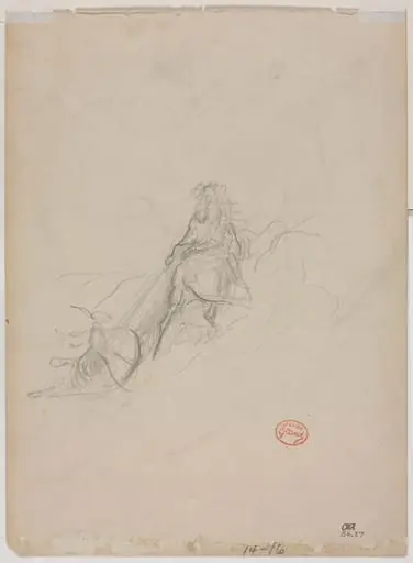 Sketch of Hunting Scene (verso)