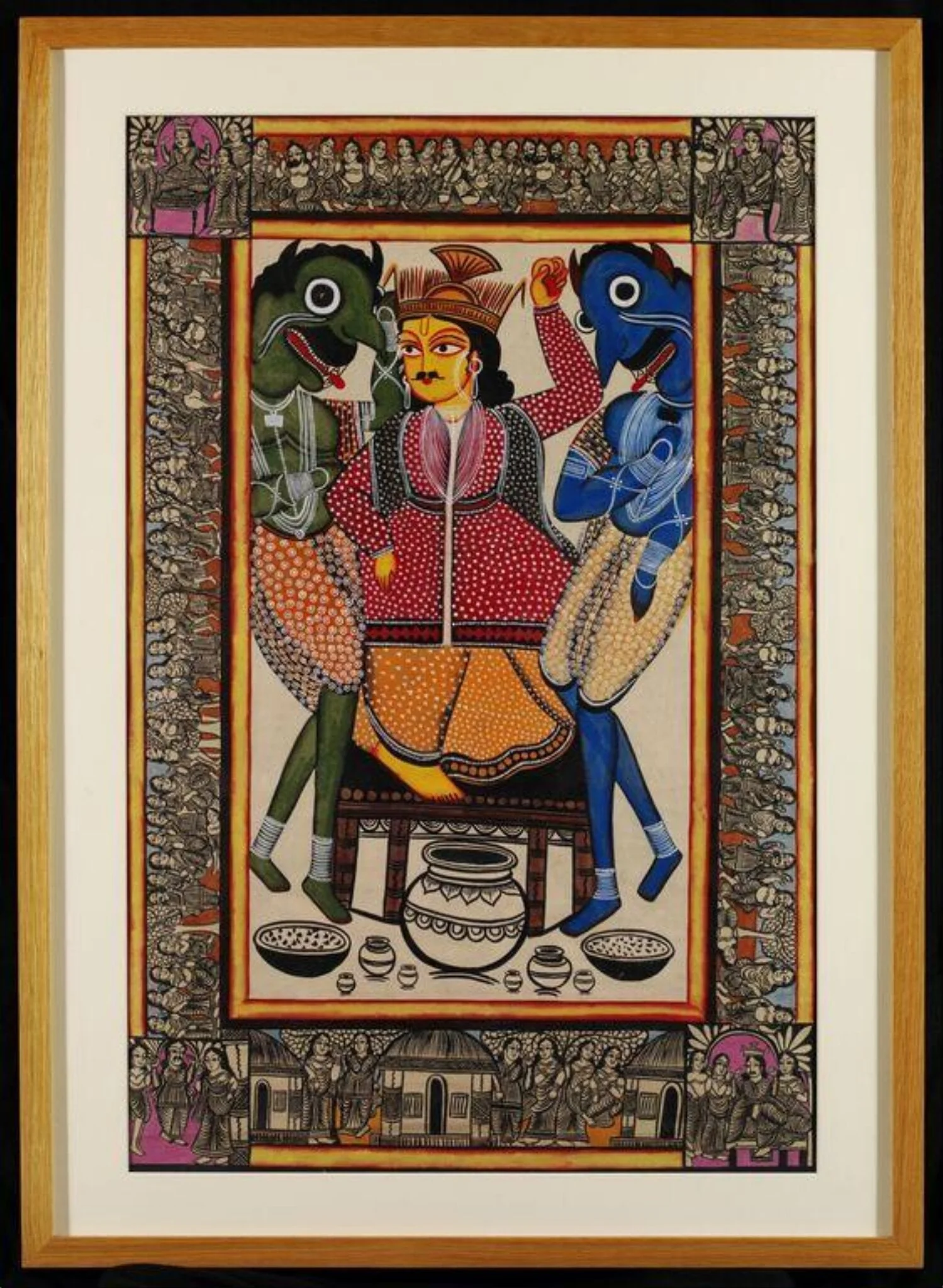 'Yama the god of death', by Sahajahan Chitrakar, paint, 2005