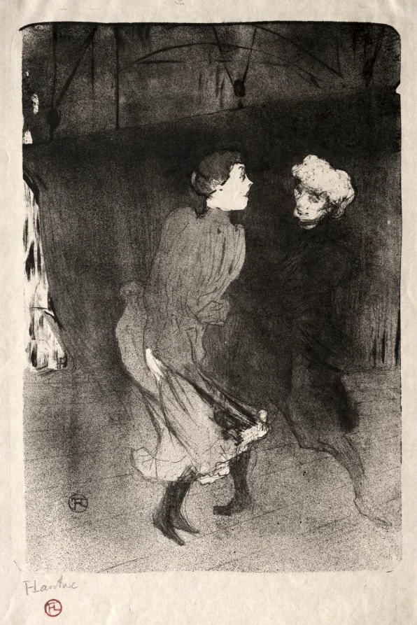Emilienne d'Alecon and Mariquita of the Follies-Bergère, by Henri de Toulouse-Lautrec, 1893