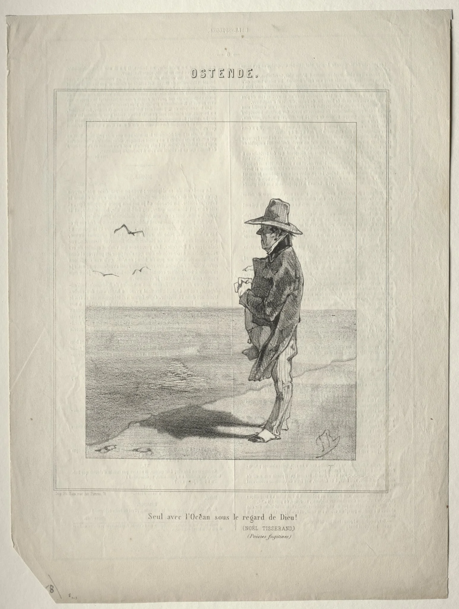 Ostend (Seul avec l'ocean sous le regard de Dieu!), by Félicien Rops, 1856