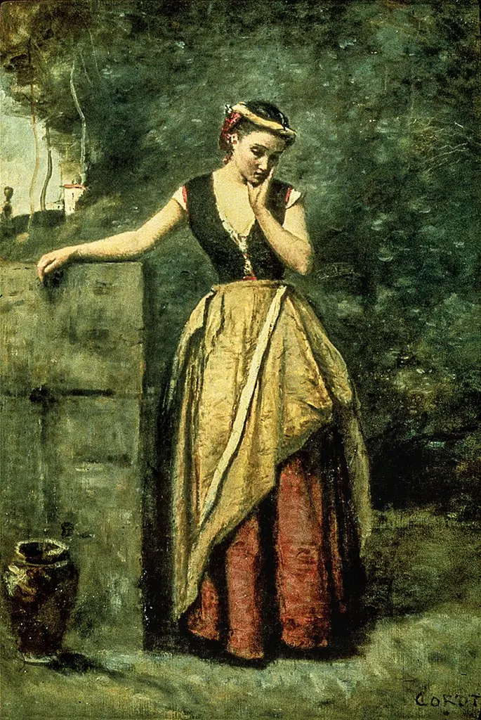 Dreaming woman at the well